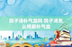 鸽子汤补气血吗 鸽子汤怎么炖最补气血