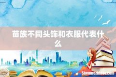 苗族不同头饰和衣服代表什么