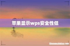苹果显示wps安全性低