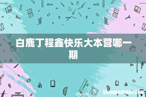 白鹿丁程鑫快乐大本营哪一期