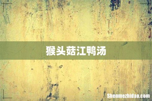 猴头菇江鸭汤