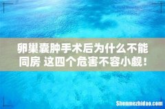 卵巢囊肿手术后为什么不能同房 这四个危害不容小觑！