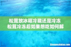 松茸放冰箱冷藏还是冷冻 松茸冷冻后如果想吃如何解冻
