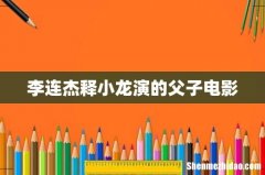 李连杰释小龙演的父子电影