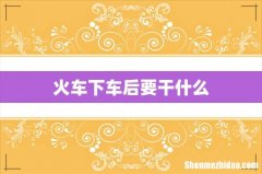 火车下车后要干什么
