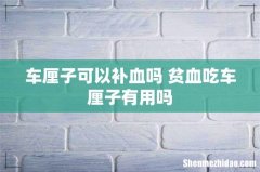 车厘子可以补血吗 贫血吃车厘子有用吗