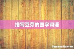 描写豆芽的四字词语