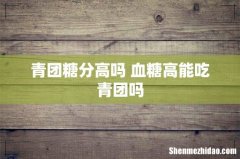 青团糖分高吗 血糖高能吃青团吗