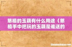 慈禧手中把玩的玉藕是谁送的 慈禧的玉藕有什么用途