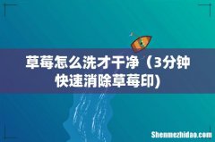 草莓怎么洗才干净（3分钟快速消除草莓印)
