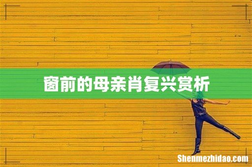 窗前的母亲肖复兴赏析