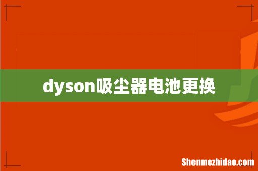 dyson吸尘器电池更换