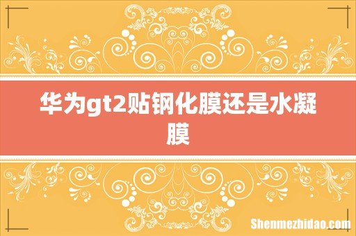 华为gt2贴钢化膜还是水凝膜