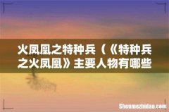 《特种兵之火凤凰》主要人物有哪些 火凤凰之特种兵