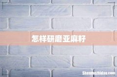 怎样研磨亚麻籽