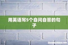 用英语写5个自问自答的句子