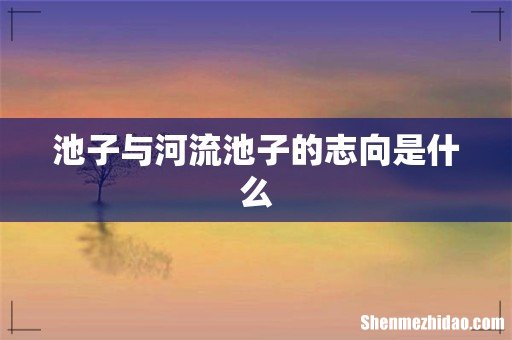 池子与河流池子的志向是什么