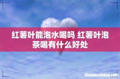 红薯叶能泡水喝吗 红薯叶泡茶喝有什么好处