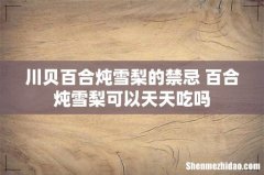川贝百合炖雪梨的禁忌 百合炖雪梨可以天天吃吗