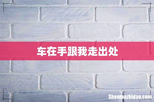 车在手跟我走出处