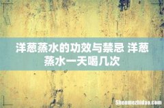 洋葱蒸水的功效与禁忌 洋葱蒸水一天喝几次