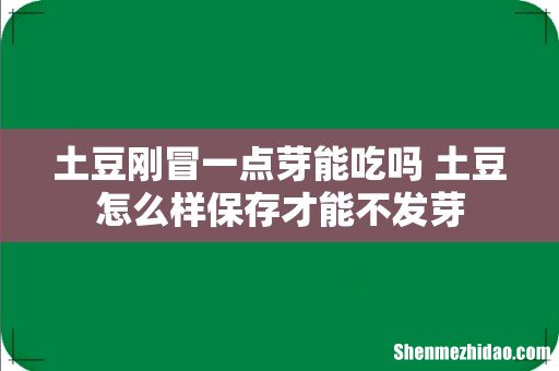 土豆刚冒一点芽能吃吗 土豆怎么样保存才能不发芽