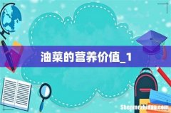 油菜的营养价值_1