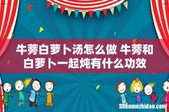 牛蒡白萝卜汤怎么做 牛蒡和白萝卜一起炖有什么功效
