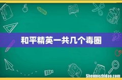 和平精英一共几个毒圈