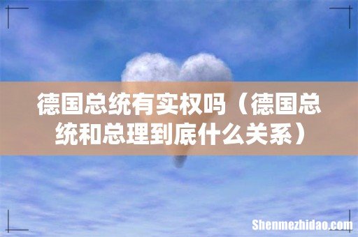 德国总统和总理到底什么关系 德国总统有实权吗