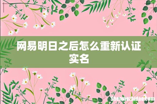 网易明日之后怎么重新认证实名