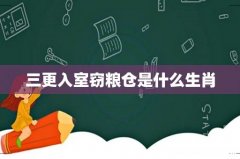 三更入室窃粮仓是什么生肖