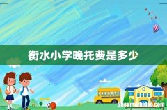 衡水小学晚托费是多少