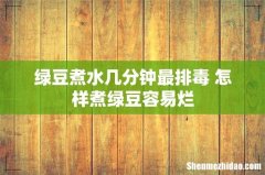 绿豆煮水几分钟最排毒 怎样煮绿豆容易烂