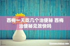 西梅一天吃几个治便秘 西梅治便秘见效快吗