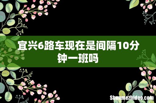 宜兴6路车现在是间隔10分钟一班吗