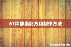 67种酵素配方和制作方法