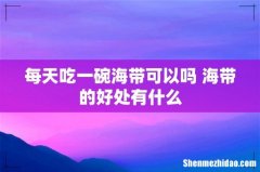 每天吃一碗海带可以吗 海带的好处有什么