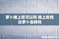 萝卜晚上吃可以吗 晚上吃炖白萝卜会胖吗