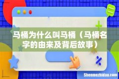 马桶名字的由来及背后故事 马桶为什么叫马桶