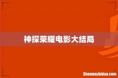 神探荣耀电影大结局