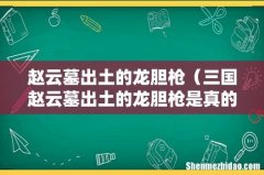 三国赵云墓出土的龙胆枪是真的吗 赵云墓出土的龙胆枪