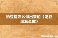 奶豆腐怎么做 奶豆腐怎么做出来的