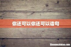 你还可以你还可以造句