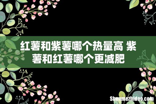 红薯和紫薯哪个热量高 紫薯和红薯哪个更减肥