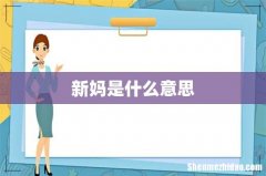新妈是什么意思