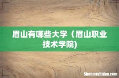 眉山有哪些大学（眉山职业技术学院)