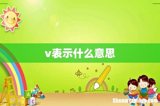 v表示什么意思
