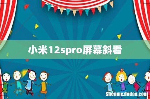 小米12spro屏幕斜看