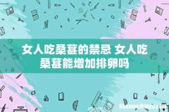 女人吃桑葚的禁忌 女人吃桑葚能增加排卵吗